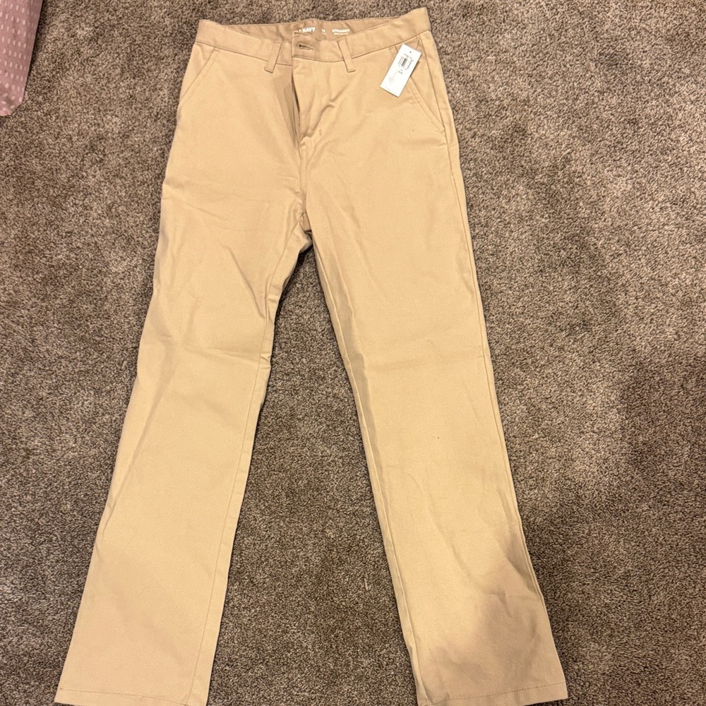 Old Navy Khaki Straight-Leg Pants